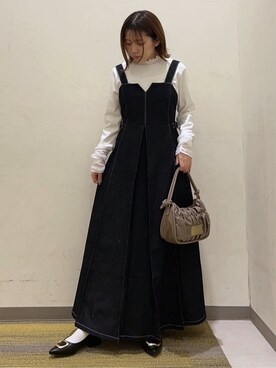「THE SHOP TK （ザ ショップ ティーケー ）のアイテム（パンプス）」を使った、かのさん（レディース・147cm）の冬コーディネート