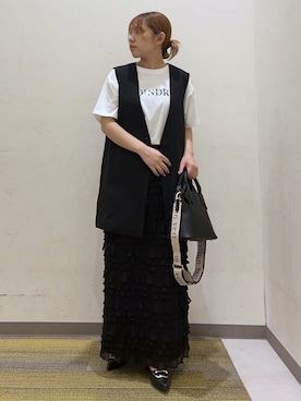 「THE SHOP TK （ザ ショップ ティーケー ）のアイテム（ベスト）」を使った、かのさん（レディース・147cm）の夏コーディネート