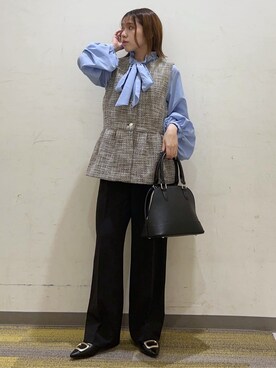 「THE SHOP TK （ザ ショップ ティーケー ）のアイテム（ベスト）」を使った、かのさん（レディース・147cm）の冬コーディネート