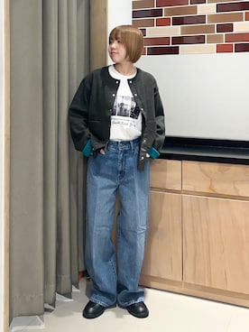 「THE SHOP TK （ザ ショップ ティーケー ）のアイテム（Tシャツ/カットソー）」を使った、かのさん（レディース・147cm）の秋コーディネート