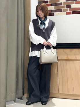 「THE SHOP TK （ザ ショップ ティーケー ）のオブリックトゥパンプス（パンプス）」を使った、かのさん（レディース・147cm）の秋コーディネート
