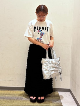 「THE SHOP TK （ザ ショップ ティーケー ）のアイテム（トートバッグ）」を使った、かのさん（レディース・147cm）の夏コーディネート