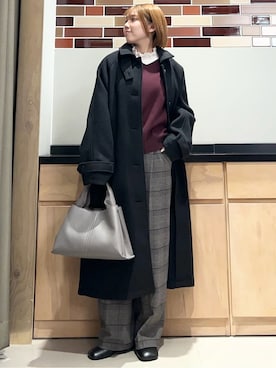 「THE SHOP TK （ザ ショップ ティーケー ）のオブリックトゥパンプス（パンプス）」を使った、かのさん（レディース・147cm）の冬コーディネート