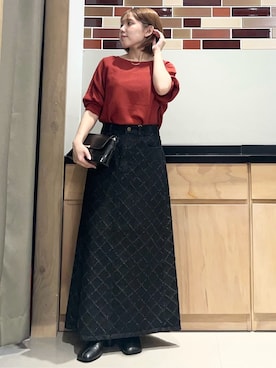 「THE SHOP TK （ザ ショップ ティーケー ）のオブリックトゥパンプス（パンプス）」を使った、かのさん（レディース・147cm）の秋コーディネート