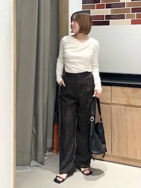 「THE SHOP TK （ザ ショップ ティーケー ）のアイテム（ショルダーバッグ）」を使った、かのさん（レディース・147cm）の秋コーディネート