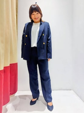 「grove（グローブ）のアイテム（パンツ）」を使った、satsukiさん（レディース・154cm）の冬コーディネート