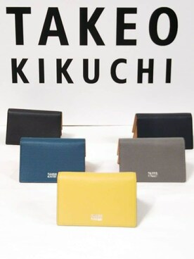 「TAKEO KIKUCHI（タケオキクチ）の【ソフト＆ナチュラル】ミニメッシュ レザー 名刺入れ（名刺入れ、イエロー系）」を使った、マッチーさん（レディース・152cm）の秋コーディネート
