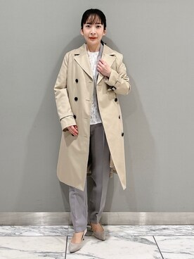 「アイテム（スーツジャケット、グレー系）」を使った、hattoriさん（レディース・152cm）の春コーディネート