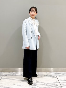 「アイテム（スーツジャケット、グリーン系）」を使った、hattoriさん（レディース・152cm）の春コーディネート