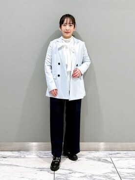 「アイテム（スーツジャケット、グリーン系）」を使った、hattoriさん（レディース・152cm）の冬コーディネート