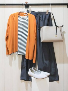 「アイテム（その他シューズ、グレー系）」を使った、おとうふさん（レディース・157cm）の春コーディネート
