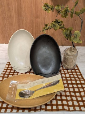 「アイテム（食器）」を使った、エトーさん（レディース・157cm）の冬コーディネート