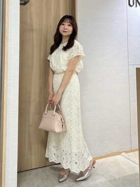 「UNTITLED（アンタイトル）のベアテンタンクトップ（タンクトップ、ホワイト系）」を使った、KAHOさん（レディース・149cm）の夏コーディネート