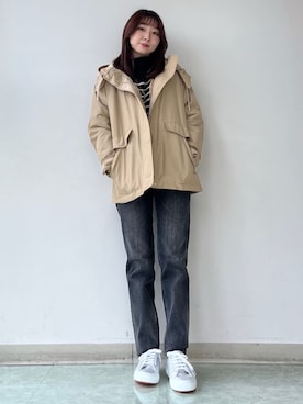 「SUPERGA（スペルガ）のアイテム」を使った、KAHOさん（レディース・149cm）の秋コーディネート