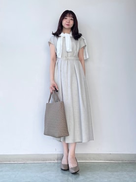 「UNTITLED（アンタイトル）のアイテム（ネックレス）」を使った、KAHOさん（レディース・149cm）の春コーディネート