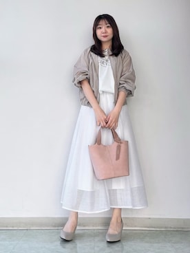 「UNTITLED（アンタイトル）のアイテム（ブルゾン）」を使った、KAHOさん（レディース・149cm）の春コーディネート