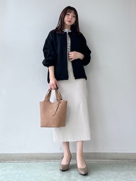 「UNTITLED（アンタイトル）のアイテム（ブルゾン）」を使った、KAHOさん（レディース・149cm）の春コーディネート