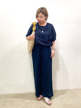 「DRESKIP（ドレスキップ）のアイテム」を使った、Ricoさん（レディース・155cm）の夏コーディネート