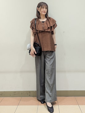 「アイテム（チャーム、グレー系）」を使った、Miさん（レディース・160cm）の夏コーディネート