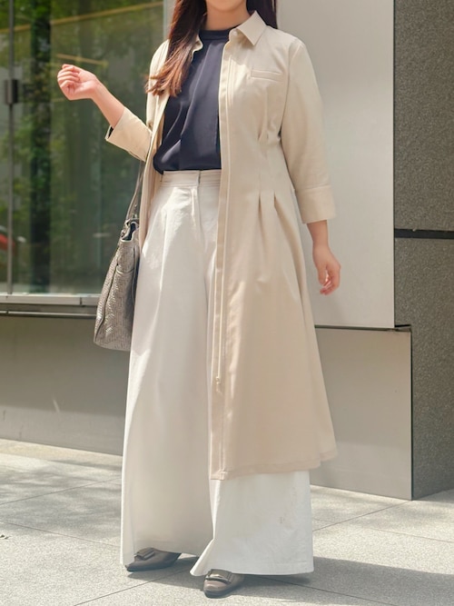 フロントジップ 3WAYシャツワンピース