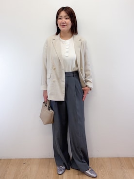 「Sunauna（スーナウーナ）のアイテム」を使った、Takeさん（レディース・162cm）の春コーディネート