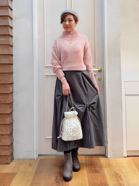 「DRESKIP（ドレスキップ）のアイテム」を使った、きょんさん（レディース・163cm）の冬コーディネート