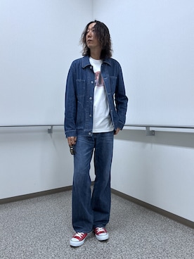 「TAKEO KIKUCHI（タケオキクチ）のアイテム」を使った、おーのさん（メンズ・176cm）の夏コーディネート