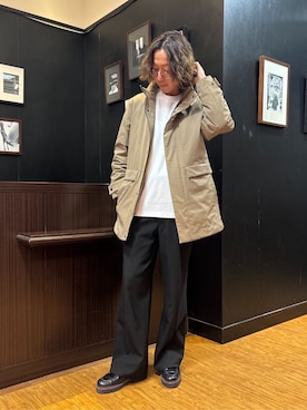 「アイテム（ダウンジャケット/コート）」を使った、おーのさん（メンズ・176cm）の秋コーディネート