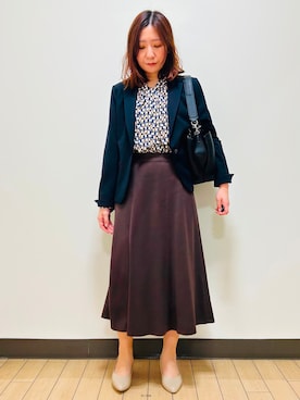 「Reflect（リフレクト）のアイテム（トップス）」を使った、miiirefさん（レディース・153cm）の秋コーディネート