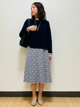 「Reflect（リフレクト）のアイテム（トップス）」を使った、miiirefさん（レディース・153cm）の秋コーディネート