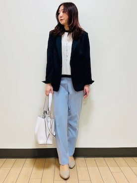 「DRESSTERIOR（ドレステリア）のアイテム」を使った、miiirefさん（レディース・153cm）の春コーディネート