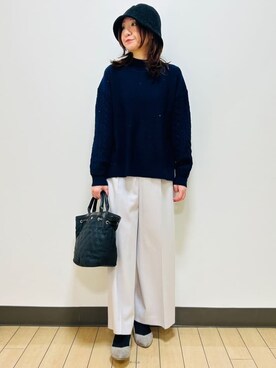 「Reflect（リフレクト）のアイテム（帽子）」を使った、miiirefさん（レディース・153cm）の秋コーディネート