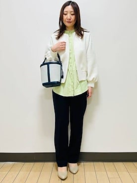 「Reflect（リフレクト）のアイテム（パンツ）」を使った、miiirefさん（レディース・153cm）の冬コーディネート