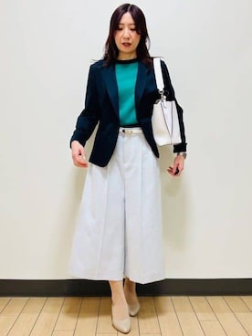 「Reflect（リフレクト）のアイテム（パンツ）」を使った、miiirefさん（レディース・153cm）の春コーディネート