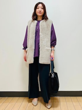 「Reflect（リフレクト）のアイテム（パンツ）」を使った、miiirefさん（レディース・153cm）の秋コーディネート