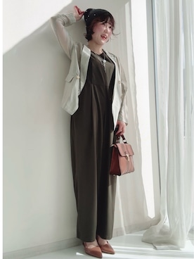 「nissen（ニッセン）のアイテム（ジャケット/アウター）」を使った、meg✩.*˚151cmさん（レディース・151cm）の春コーディネート