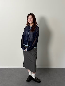 「Unblend（アンブレンド）のアイテム」を使った、もも🍑さん（レディース・166cm）の春コーディネート