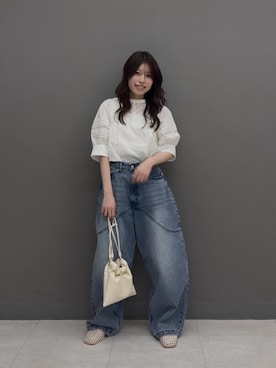 「KBF（ケイビーエフ）のアイテム（シューズ）」を使った、makiさん（レディース・151cm）の春コーディネート