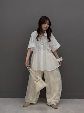 「KBF（ケイビーエフ）のアイテム（トップス）」を使った、makiさん（レディース・151cm）の春コーディネート