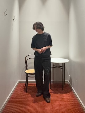 「NANO universe（ナノユニバース）のTAION/別注 TAION FUNCTION SET UP（セットアップ、ブラック系）」を使った、syouさん（メンズ・170cm）の夏コーディネート
