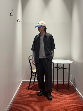「NANO universe（ナノユニバース）のAIR TOOL コーチシャツ（シャツ/ブラウス、グリーン系）」を使った、syouさん（メンズ・170cm）の夏コーディネート