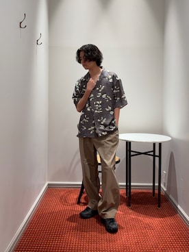 「NANO universe（ナノユニバース）のアイテム（シャツ/ブラウス、その他）」を使った、syouさん（メンズ・170cm）の夏コーディネート