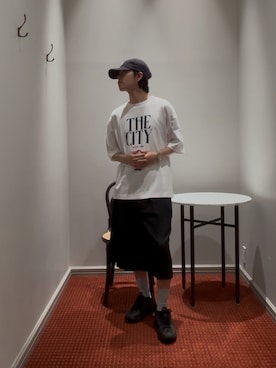 「NANO universe（ナノユニバース）のアイテム（Tシャツ/カットソー、ホワイト系）」を使った、syouさん（メンズ・170cm）の春コーディネート