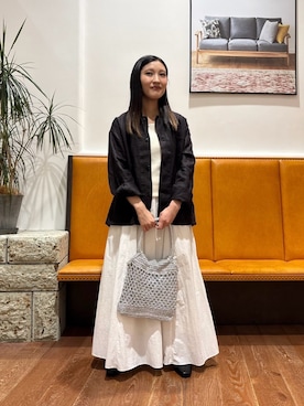 「アイテム（ジャケット/アウター）」を使った、優 月さん（レディース・156cm）の春コーディネート