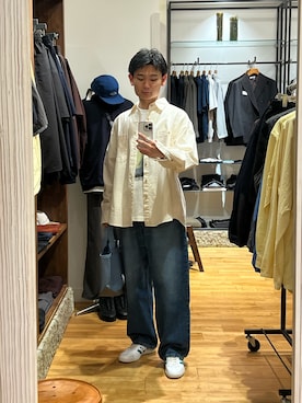 「Lee（リー）のアイテム（パンツ）」を使った、尾堂さん（メンズ・173cm）の春コーディネート