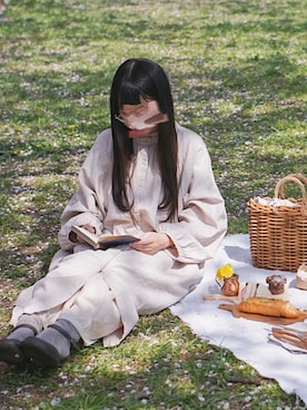 「nest Robe（ネストローブ）のアイテム」を使った、cocoさん（レディース・155cm）の冬コーディネート