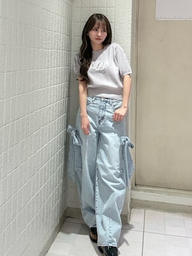 「dazzlin（ダズリン）のアイテム（トップス）」を使った、rinonさん（レディース・152cm）の春コーディネート