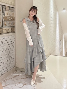 「dazzlin（ダズリン）のアイテム」を使った、rinonさん（レディース・152cm）の春コーディネート