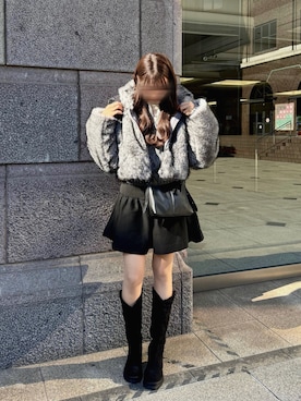 「アイテム（メッセンジャーバッグ）」を使った、na.さん（レディース・166cm）の冬コーディネート