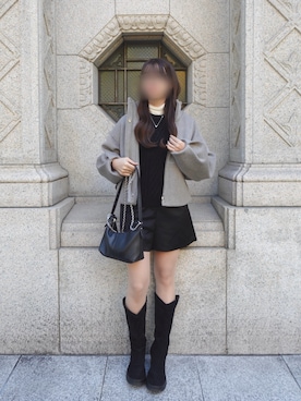 「アイテム（メッセンジャーバッグ）」を使った、na.さん（レディース・166cm）の冬コーディネート